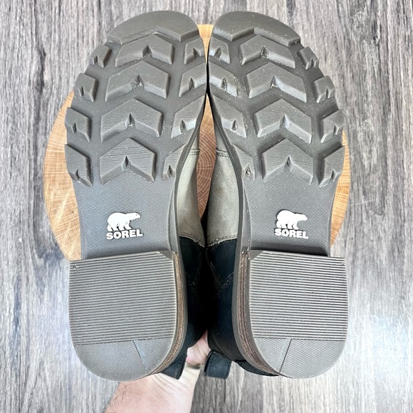 *Sorel | Emelie Leather Chelsea Boots in Taupe Size 7.5 - Picture 14 of 16